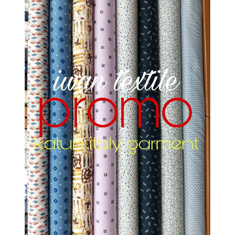 KODE T9X PROMO kain katun italy bahan kemeja Koko gamis pria dan wanita couple keluarga kain katun h