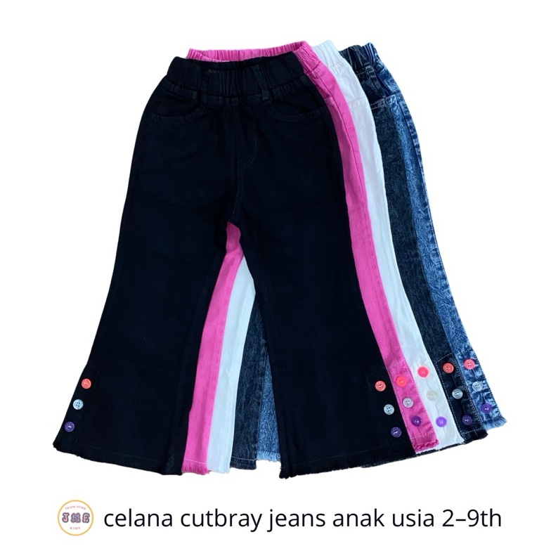 KODE H85B jme kids cutbray  celana cutbray colourful candy jeans anak perempuan usia 29th