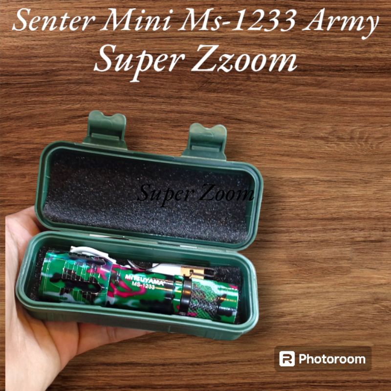 Senter Mini LED COB Mitsuyama Ms-1233 20watt super zoom