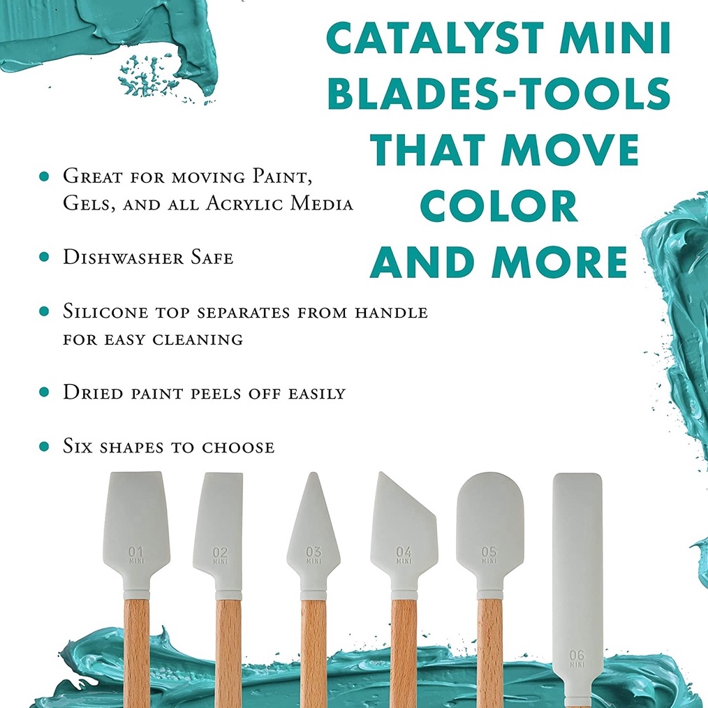 

Princeton alyst Mini Blade Tool Spatula Alat Lukis Palette a Q1Z3