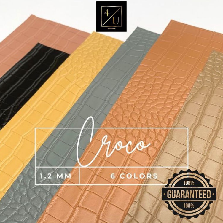 KODE O24S MURAH Kain Kulit Sintetis Meteran GARANSI PVC  Croco 1x137m Buaya Imitasi Bahan Tas Oscar