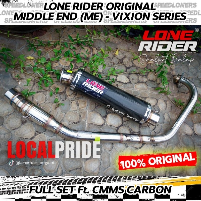 Knalpot Lone Rider Original Vixion Old NVL NVA Middle End ME Silincer Cmms Carbon Full System