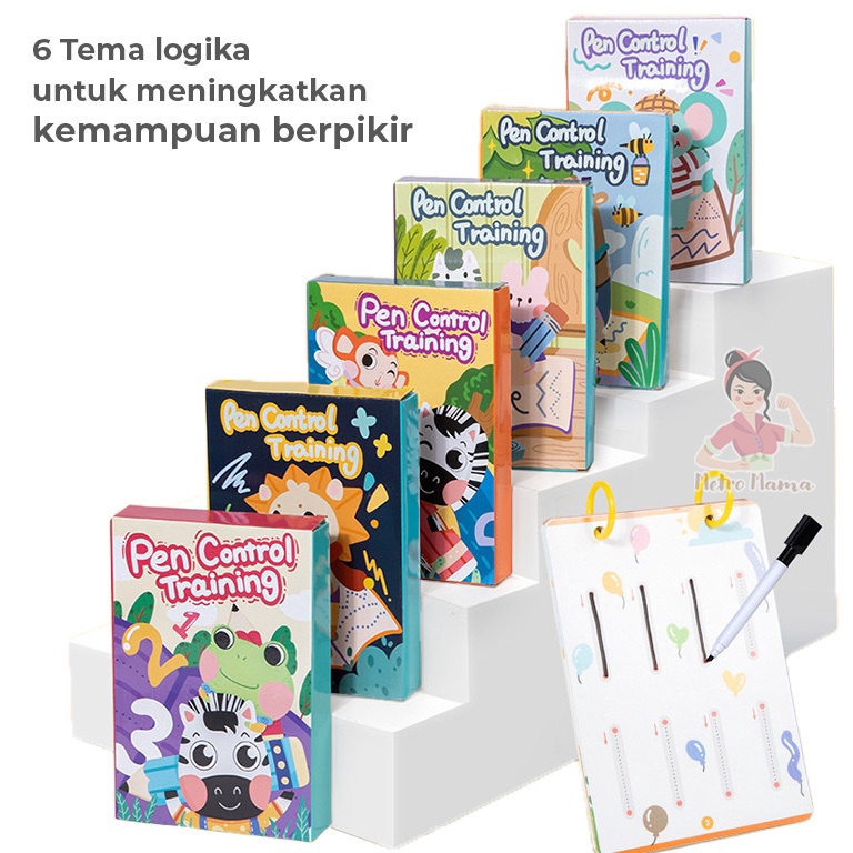 

KODE D13T Pen Control Training Wipe and Clean PAUD belajar menulis menggambar