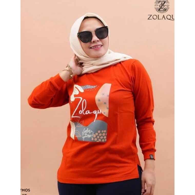 KODE G35C Baju Atasan Kaos Wanita Zolaqu Original Tshirt Oren Bata Tymos Varian Ori Couple Pasangan 