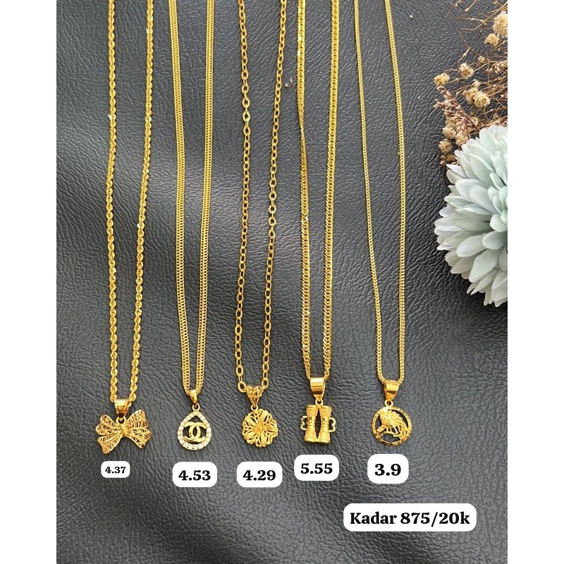 Set Kalung Liontin Pita Bunga Cendrawasih Koleksi Josean Emas Asli