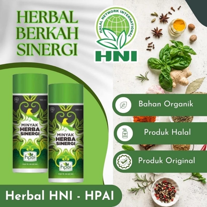 MINYAK HERBAL SINERGI HPAI HNI ORIGINAL MENGOBATI SAKIT GIGI