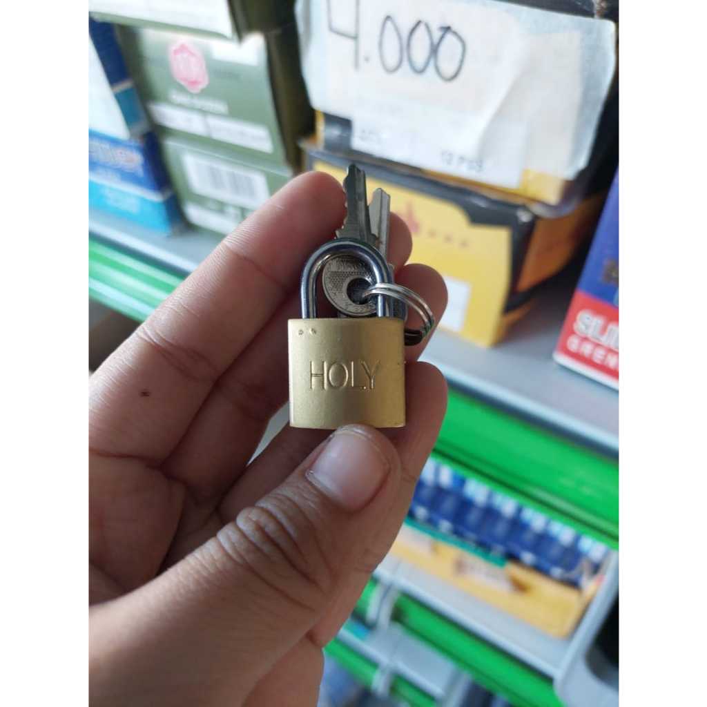 Holy Gembok Kecil Besi/ Gembok Besi/ Gembok Kecil/ Gembok Kuning/ Gembok Kunci