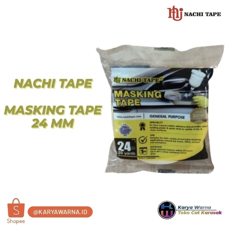 

Nachi Masking Tape Isolasi Kertas Lem 24 mm