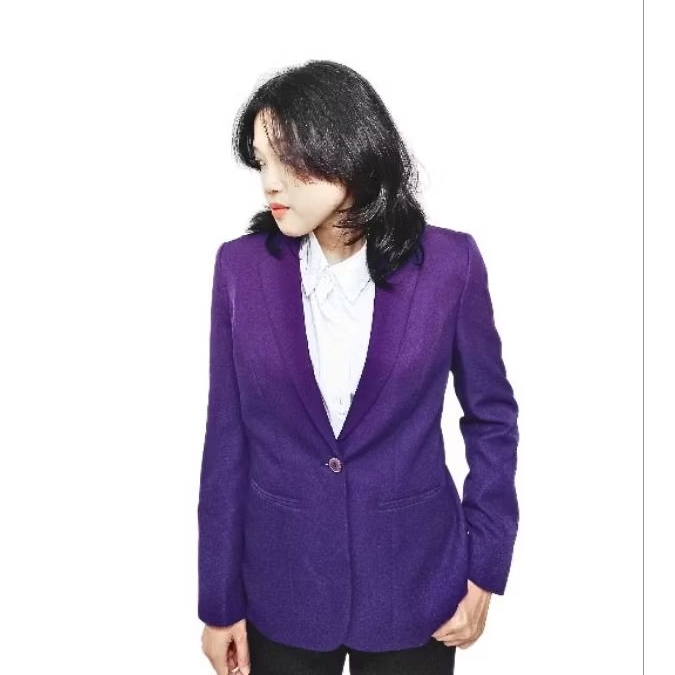 Blazer wanita formal Ungu