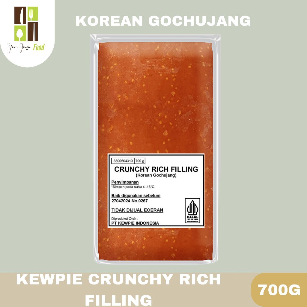 

Kewpie Crunchy Rich Filling / Korean Gochujang / Sauce / Saus Gochujang Korea Kemasan 700g