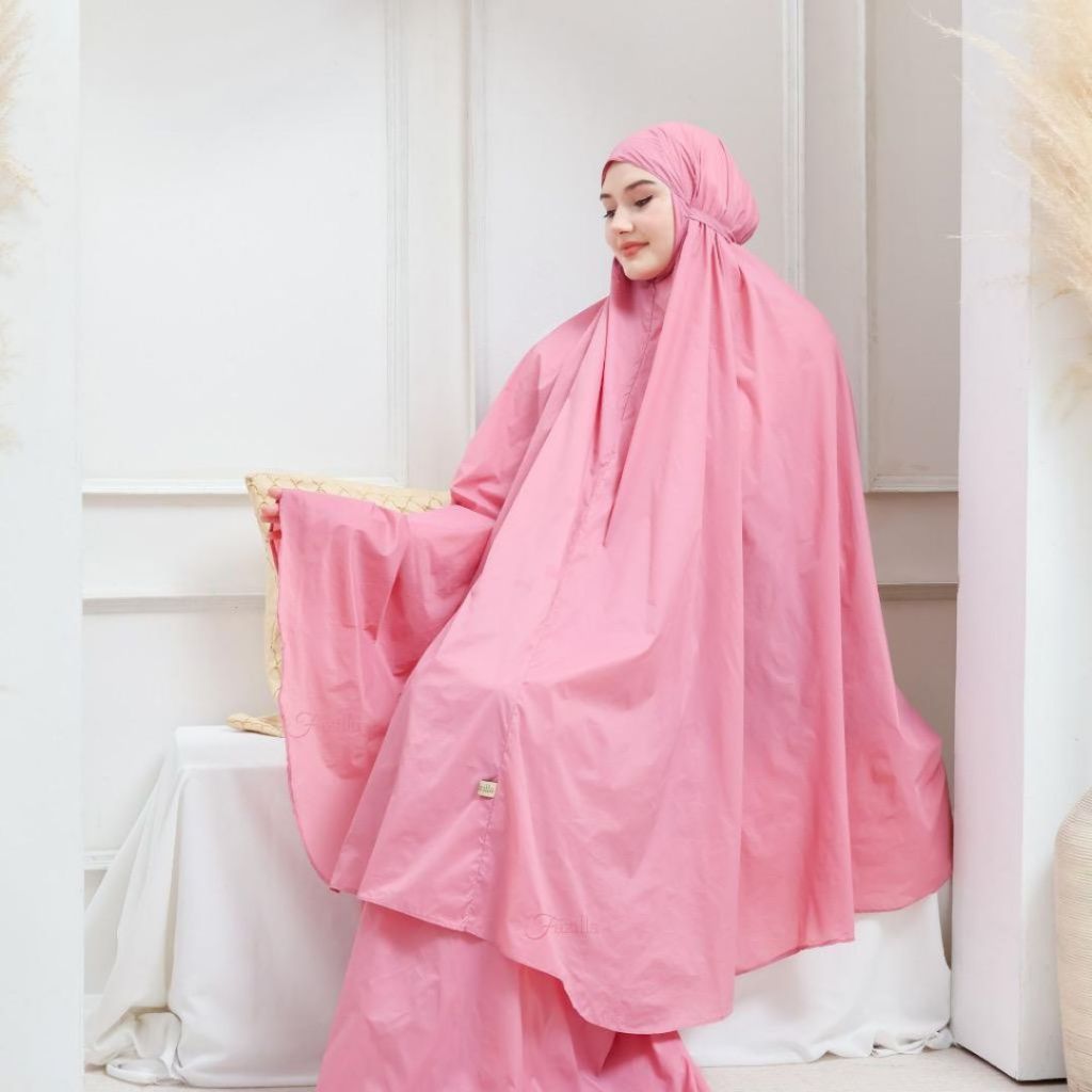 Dzakiyya - Mukena  Aura Katun Premium | Mukena Travel | Mukena Murah