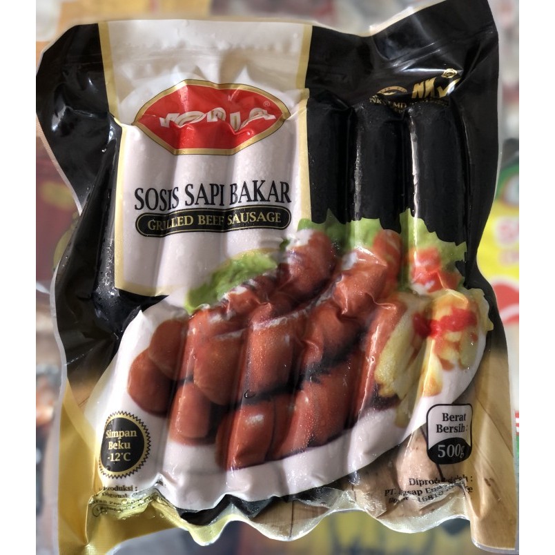 

Yona Sosis sapi Bakar isi 12 - 500gr Halal BPOM
