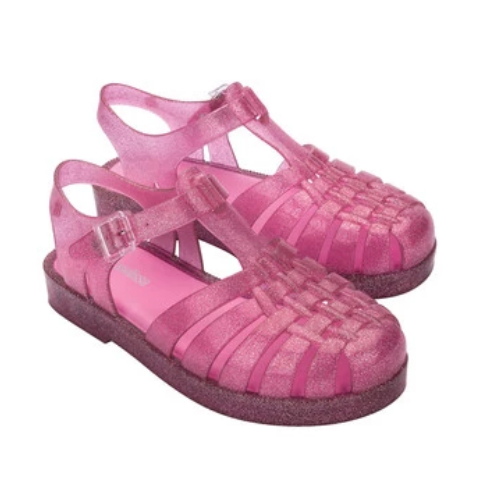 Sepatu Sandal Mini Melissa Possession Shiny Bb Glitter Pink