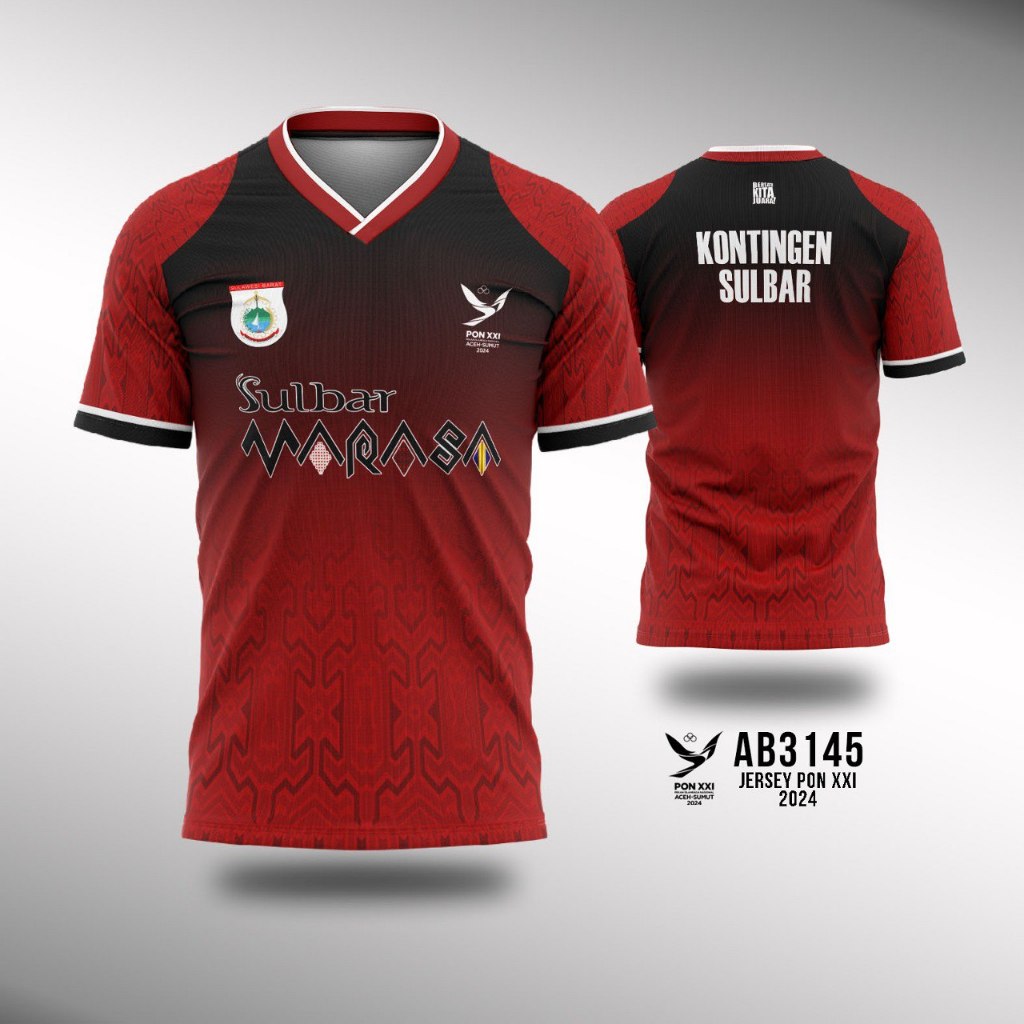 Jersey PON XXI 2024 - Kontingen SULBAR - Sulawesi Barat Fullprint