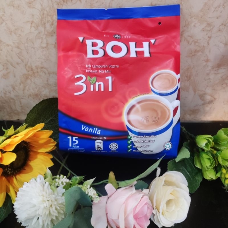 

BOH teh Instant 3 in 1 rasa Vanila isi 15 sachet
