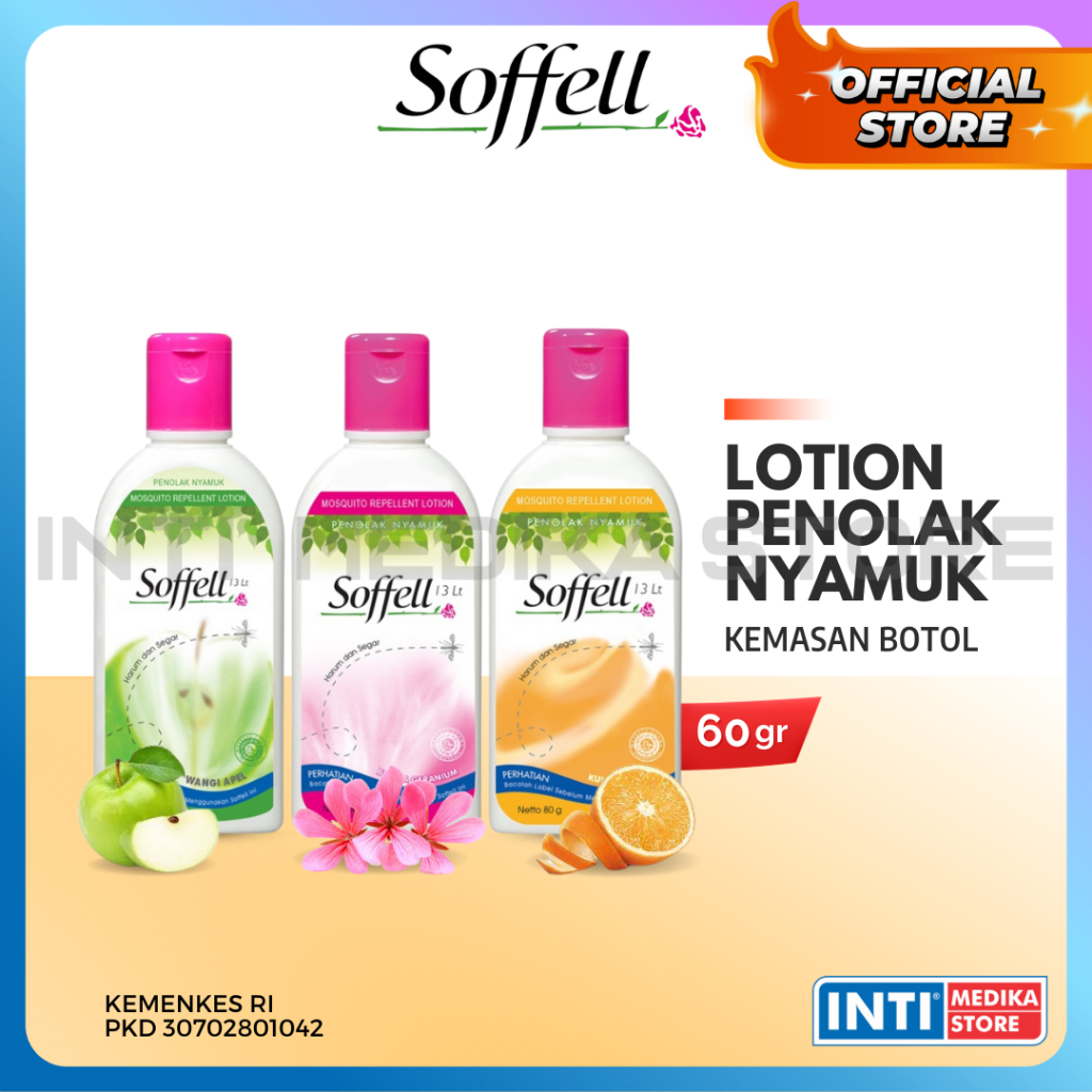SOFFEL - Anti Nyamuk Botol 60 gr | Lotion Penolak Nyamuk