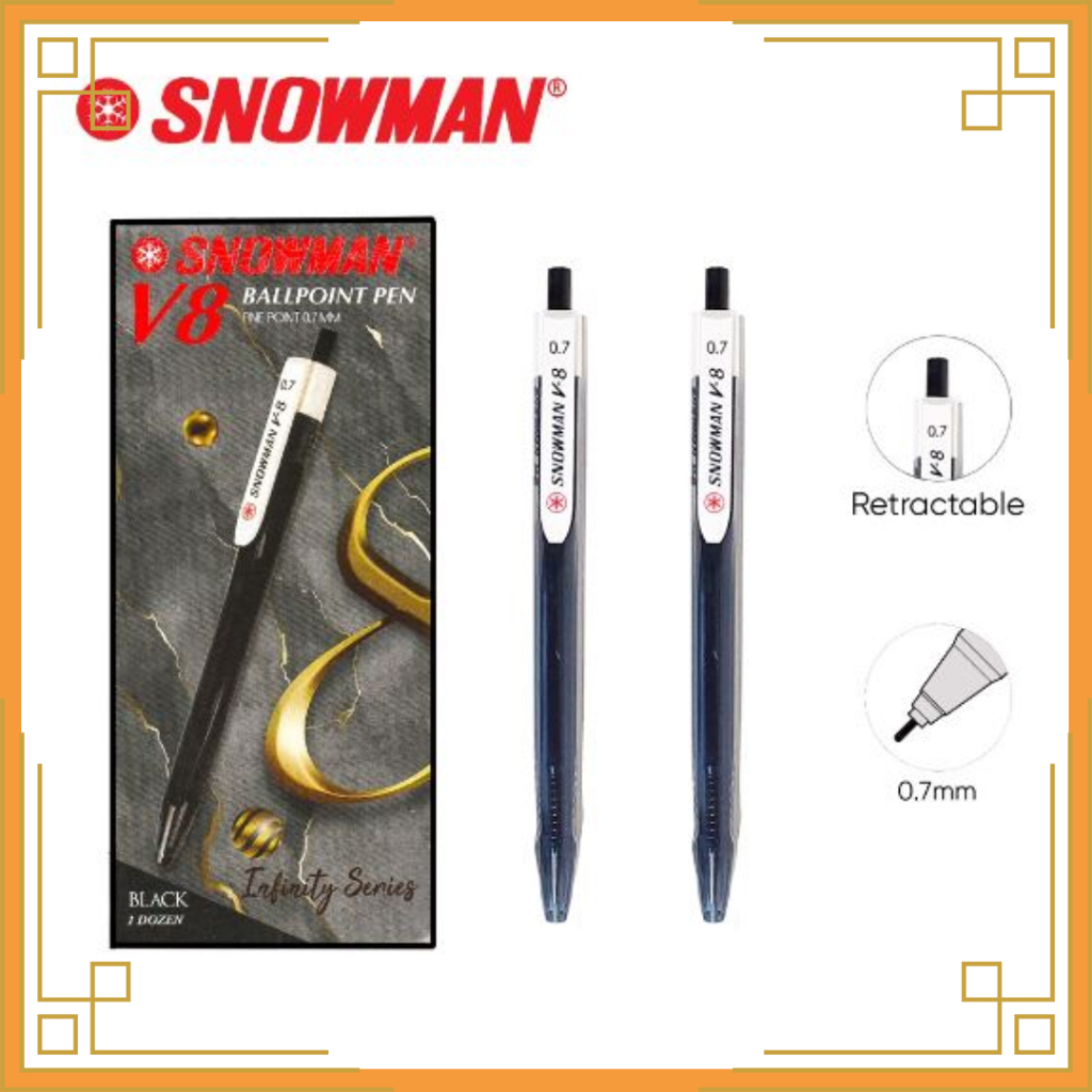 

SNOWMAN Pena tinta semi gel V8 hitam 0.7 (pcs)