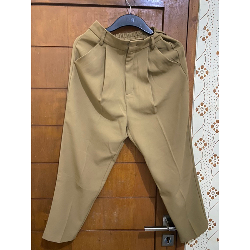 [PRELOVED] GAP pants celana baggy celana bahan warna coklat brownies