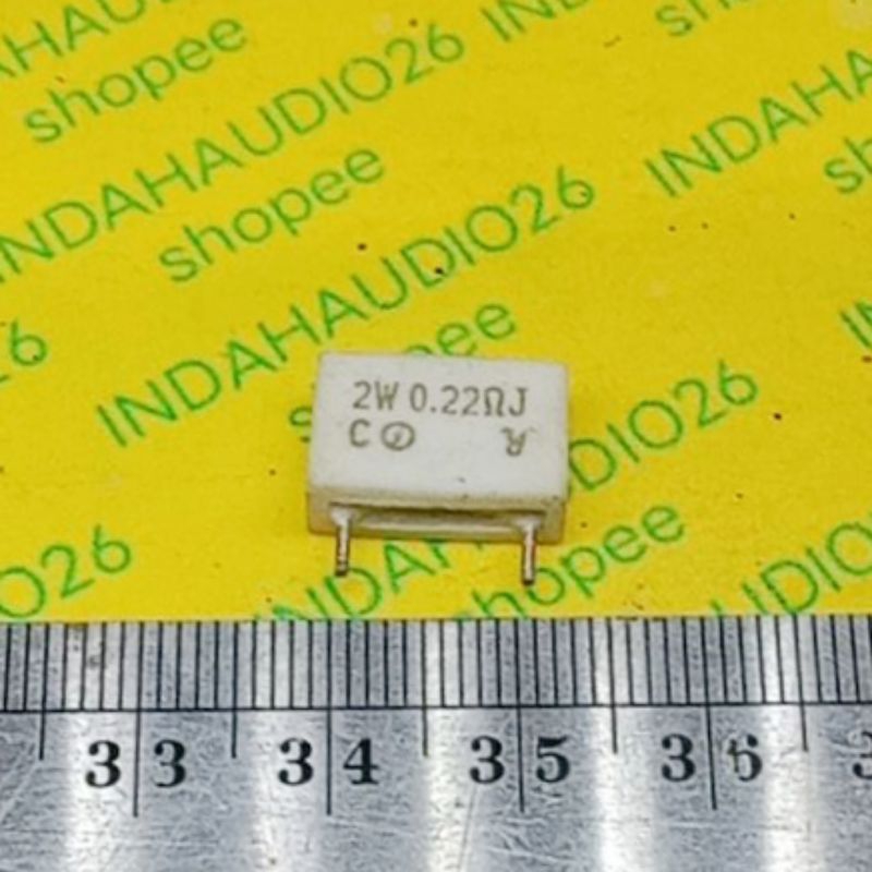 0R22 2W resistor gepeng 0.22 ohm 0,22 ohm kapur   2 watt 2watt noble kotak nobel 2 w