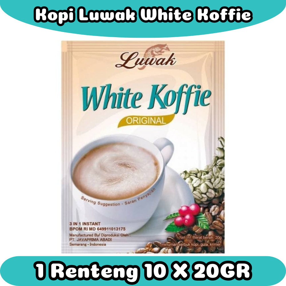 

Jual Kopi Luwak White Coffee Kopi 1 Renteng 10 X 20GR | AJUMASHOP