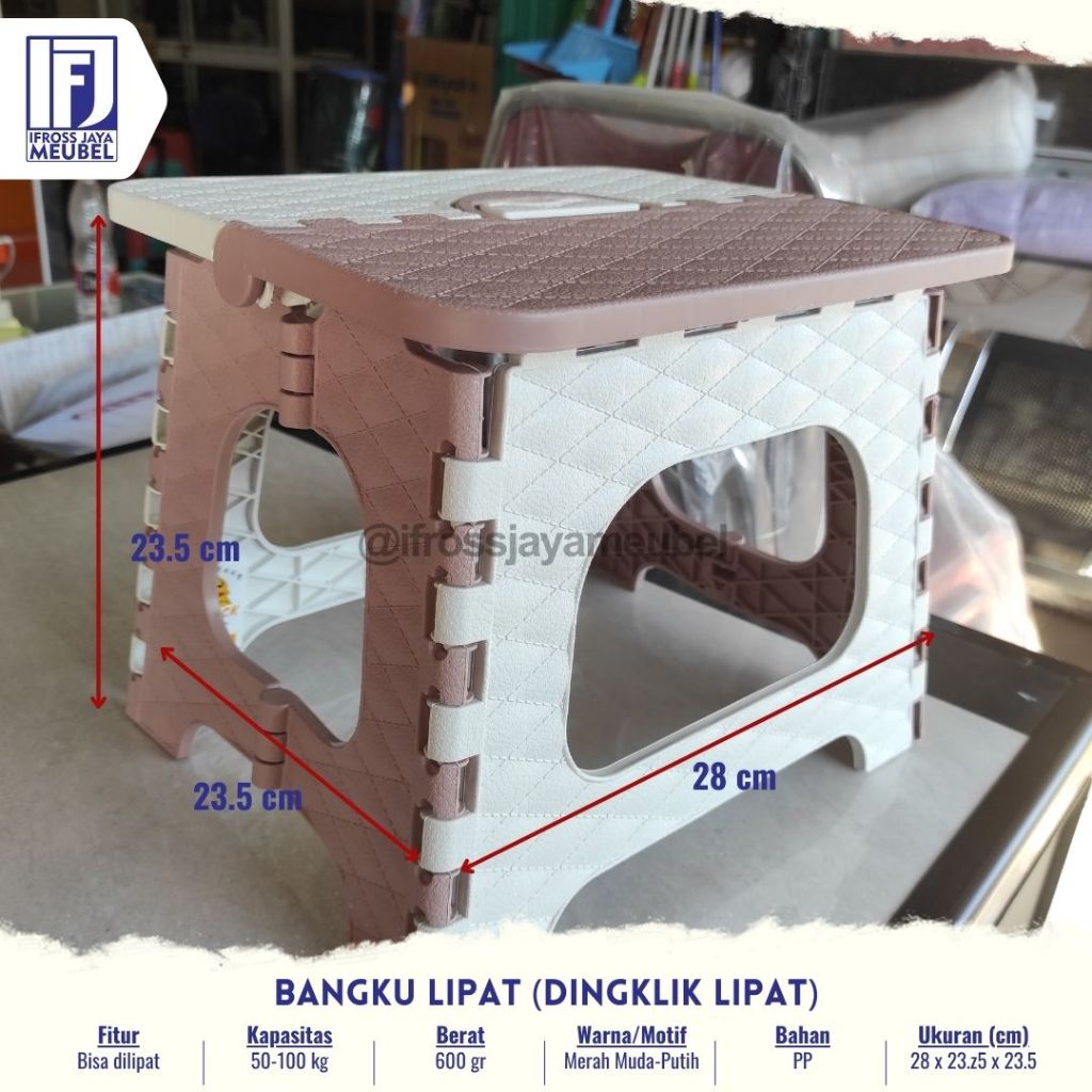 Kursi Lipat/Bangku Lipat/Dingklik Lipat - Mehaa