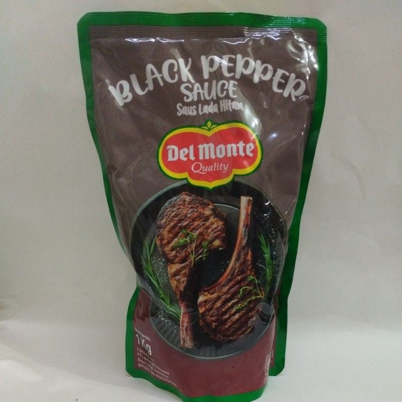 

delmonte black pepper sauce 1kg saus lada hitam