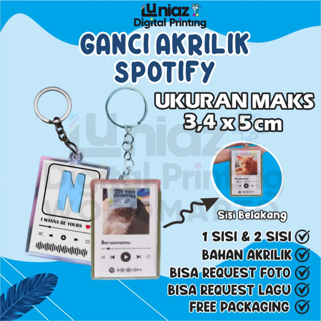 GANTUNGAN KUNCI SPOTIFY scan spotify GANCI AKRILIK