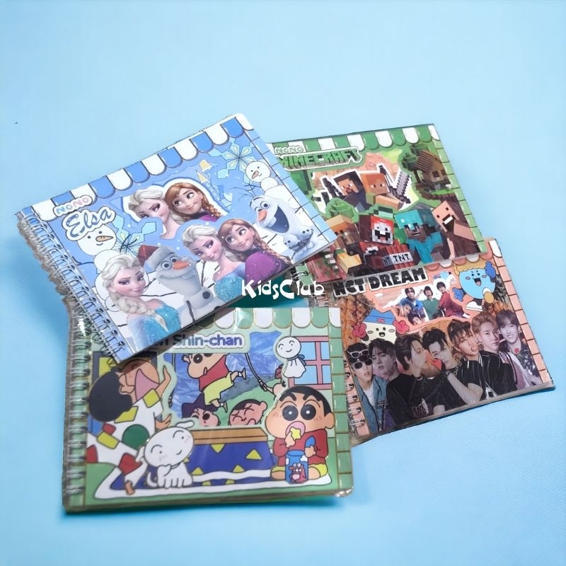 

buku album stiker dan notebook catatan