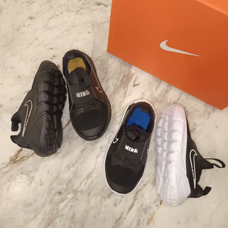 N1KE Flex Runner 2 Kids / Children Sneakers Slip-on / Sepatu Sekolah Hitam / Sepatu Olahraga Anak