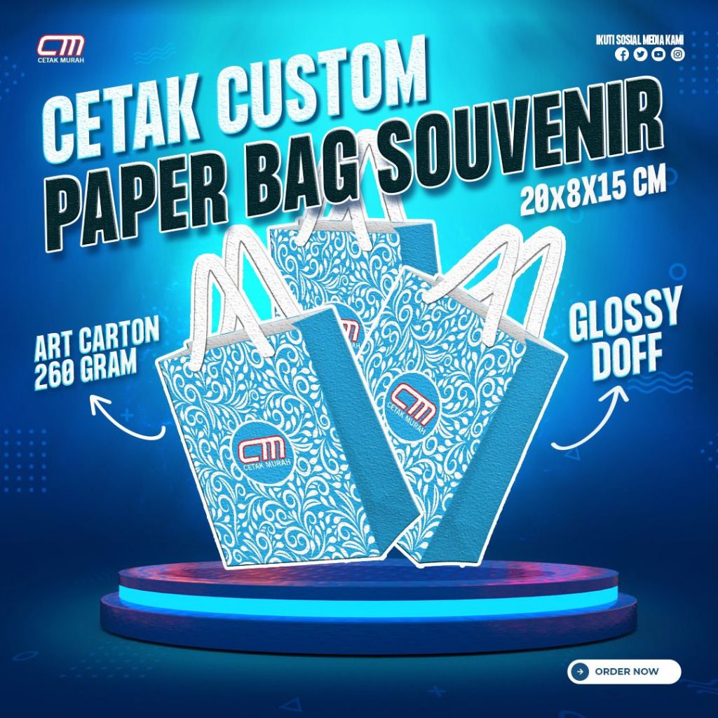 

paperbag custom souvenir - Qty 250pcs