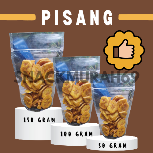 

[KEMASAN EKONOMIS] Keripik Pisang Bulat Manis 50 gram Termurah Terenak