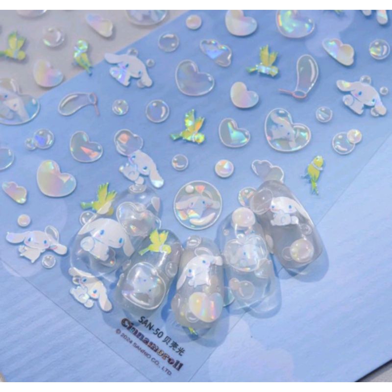 

Sticker cinnamoroll san-50 hologram embossed stiker