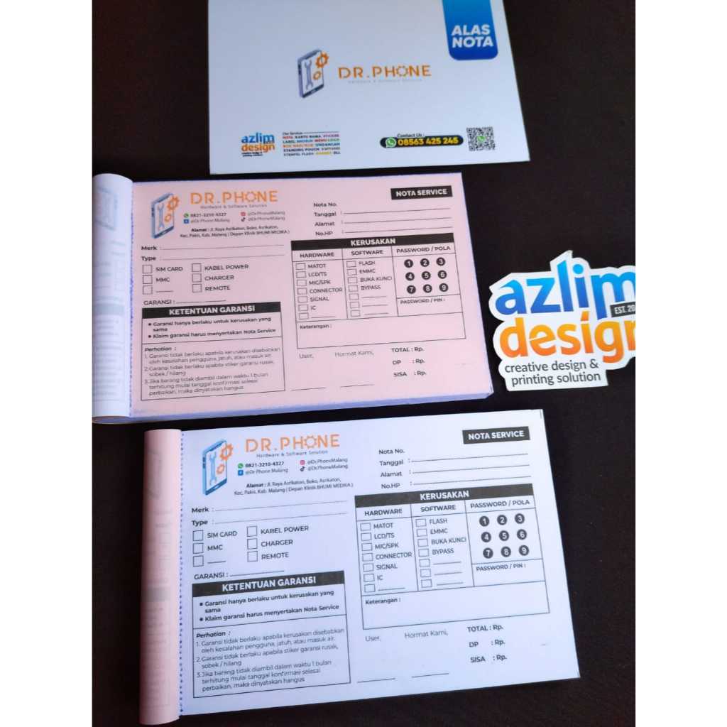 

Tambahan Cetak Logo Nota Warna Full Colour