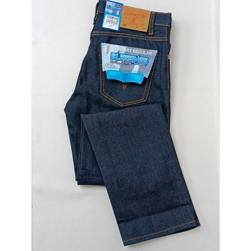 SLCelana Standar Pria Celana Jeans Pria Standar Reguler Celana Pria PanjangJeans Standar WarnaCOKLAT