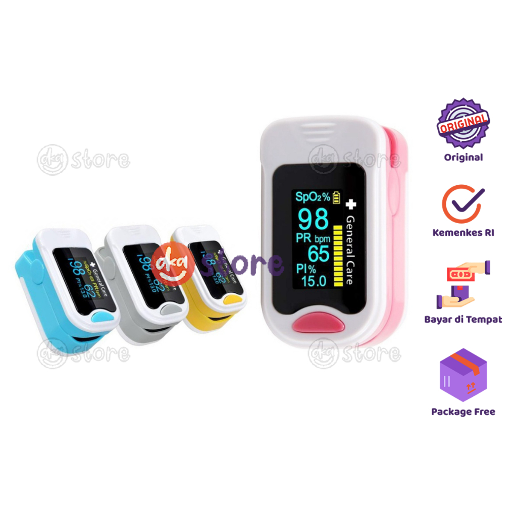 Finger Pulse Oximeter General Care F02T F01W AOJ-70B / SPO2 / Saturasi Oksigen / Oxymeter GC