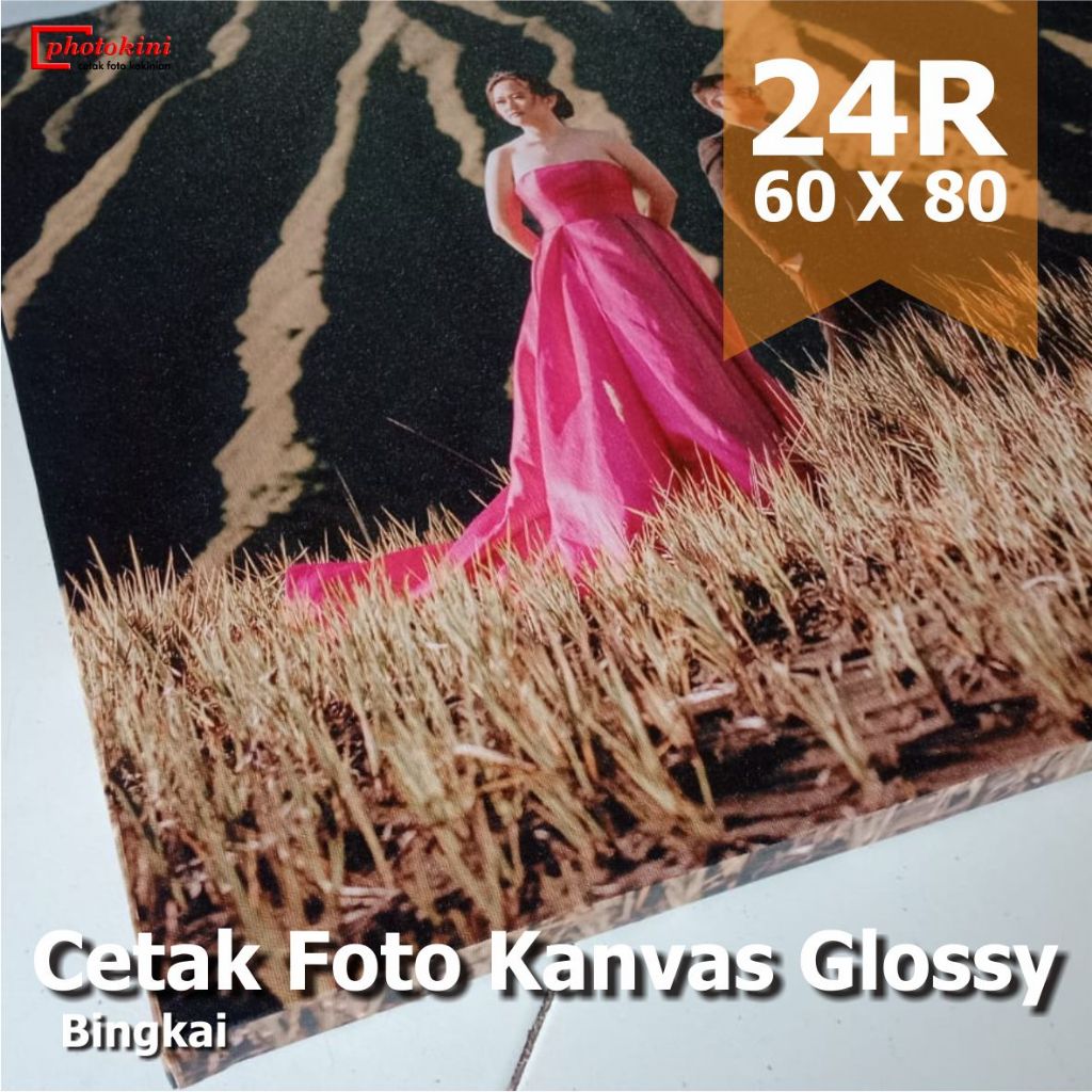 Cetak Foto Photo Kanvas Canvas Glossy 24R Bingkai