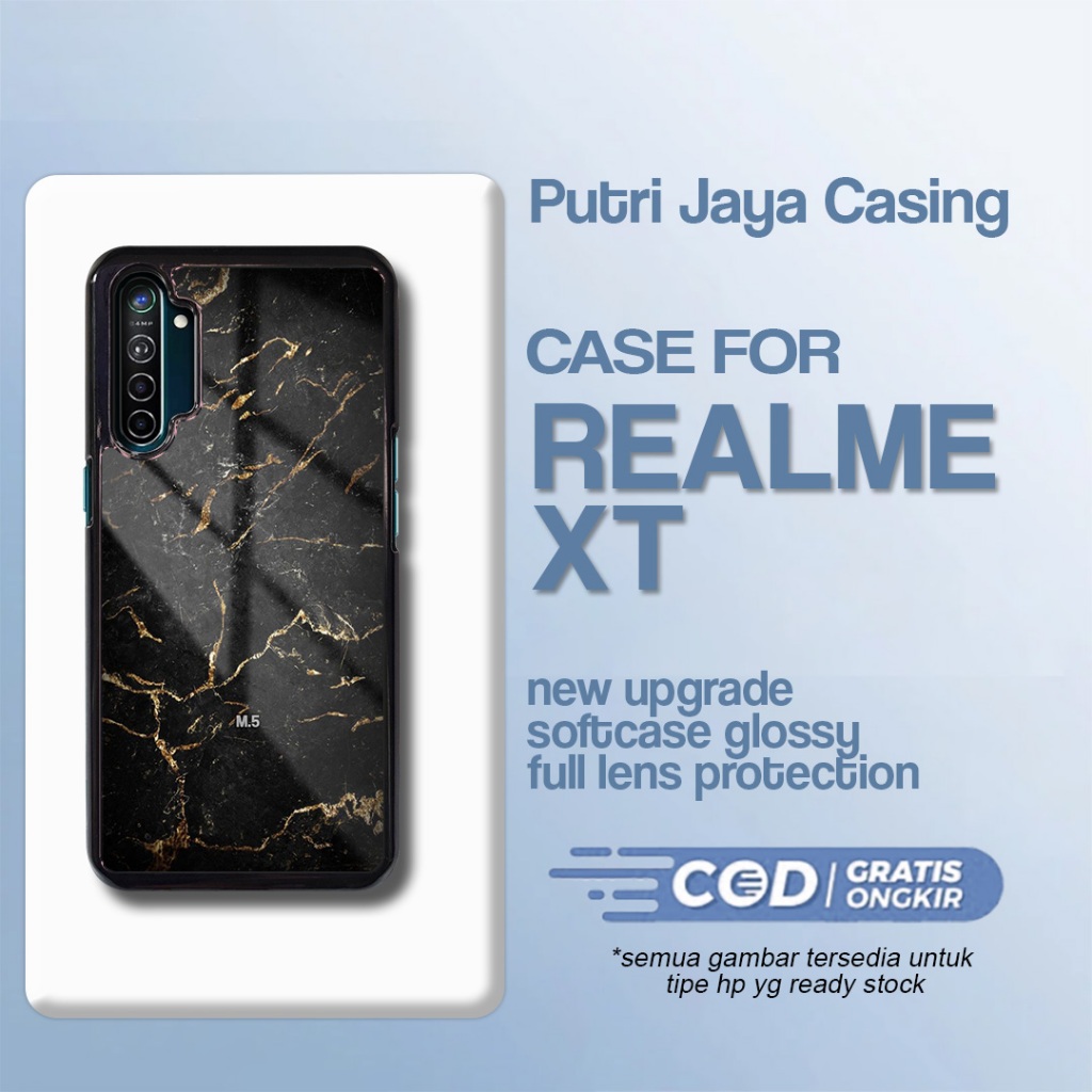 Case Realme XT Terbaru - Casing Realme XT - Motif Marmer - Hardcase Premium Glossy - Softcase Hp Rea