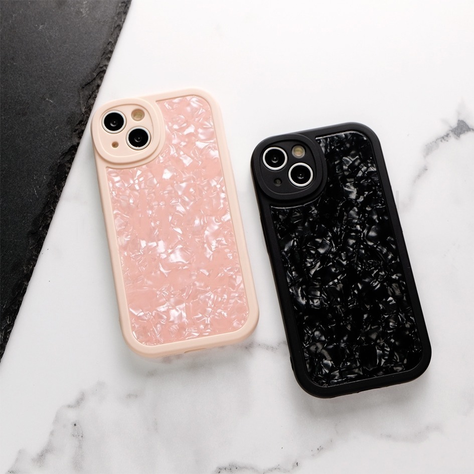Pearl Black Pink Case Compatible Iphone Softcase 7 8 7 + 8+ X Xs Xr 11 12 13 14 15 Pro Plus Promax R