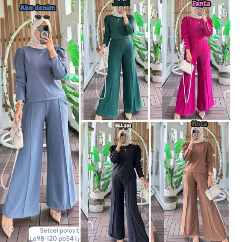 JAYNA SET KNIT/SETELAN MUSLIM CEWEK