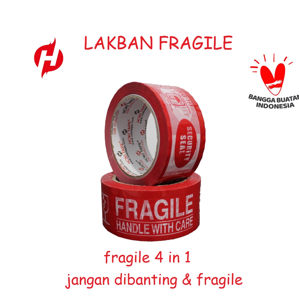 

LAKBAN PRINTING FRAGILE UNBOXING All in 1 Harga Perslop isi6pcs c WR9