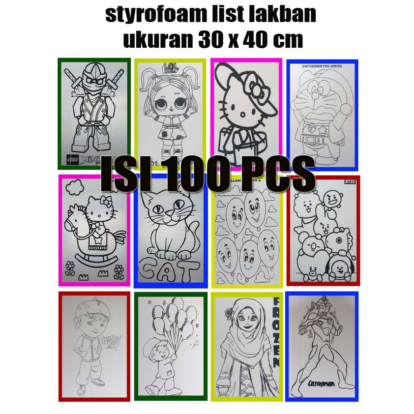 

Paket 1 lembar Styrofoam List Lakban Warna c E5R8
