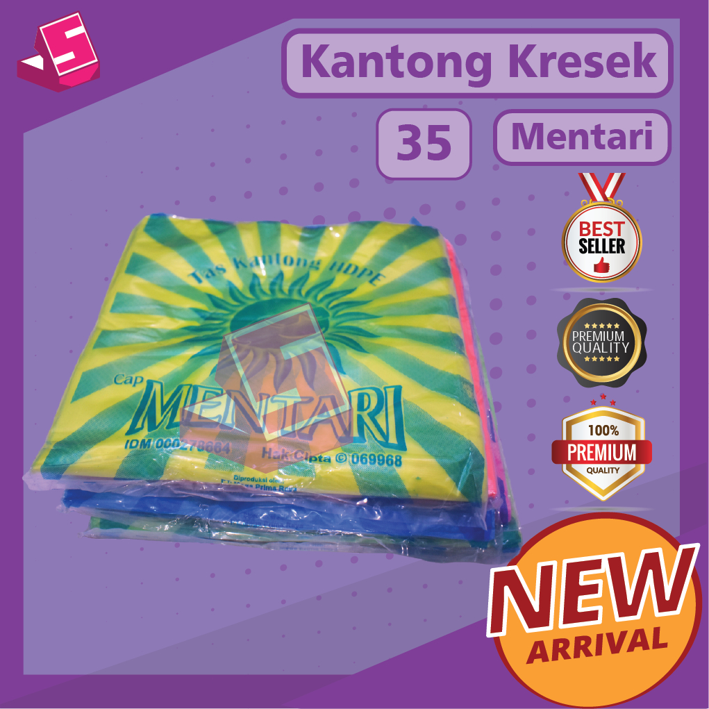 Kantong kresek Mentari 28 / Bebas Pilih warna / Kresek ukuran 28 / Kresek Qurban