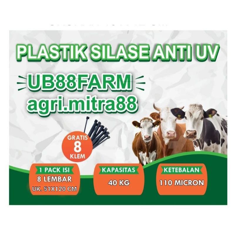 Plastik Anti UV 110 mikron 25pack silase tebon sorgum rumput kosentrat
