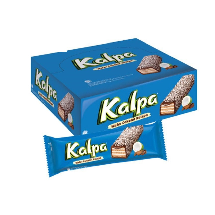 

KALPA WAFER COKLAT - KALPA BOX ISI 12pcs - WAFER COKLAT KELAPA - CEMILAN KELUARGA - CEMILAN SANTAI - COKLAT KELAPA RENYAH