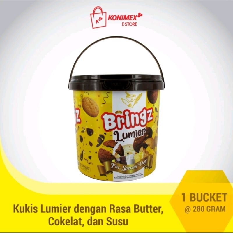 

Bringz Lumier Assorted kukis rasa Butter, Coklat dan Susu kemasan 280gr