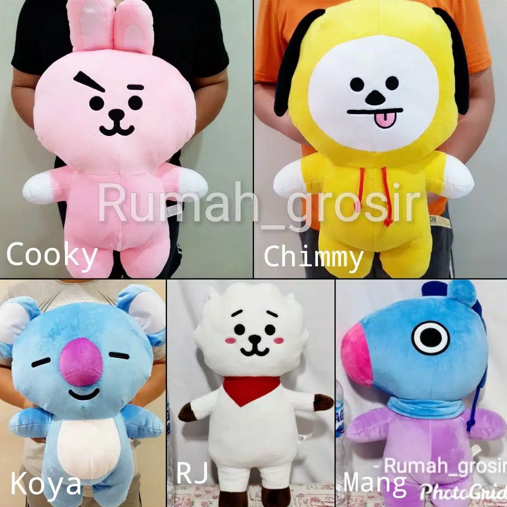 EKSKLUSIF BONEKA BTS BT21 Unofficial Ukuran jumbo Chimmy Cooky Koya