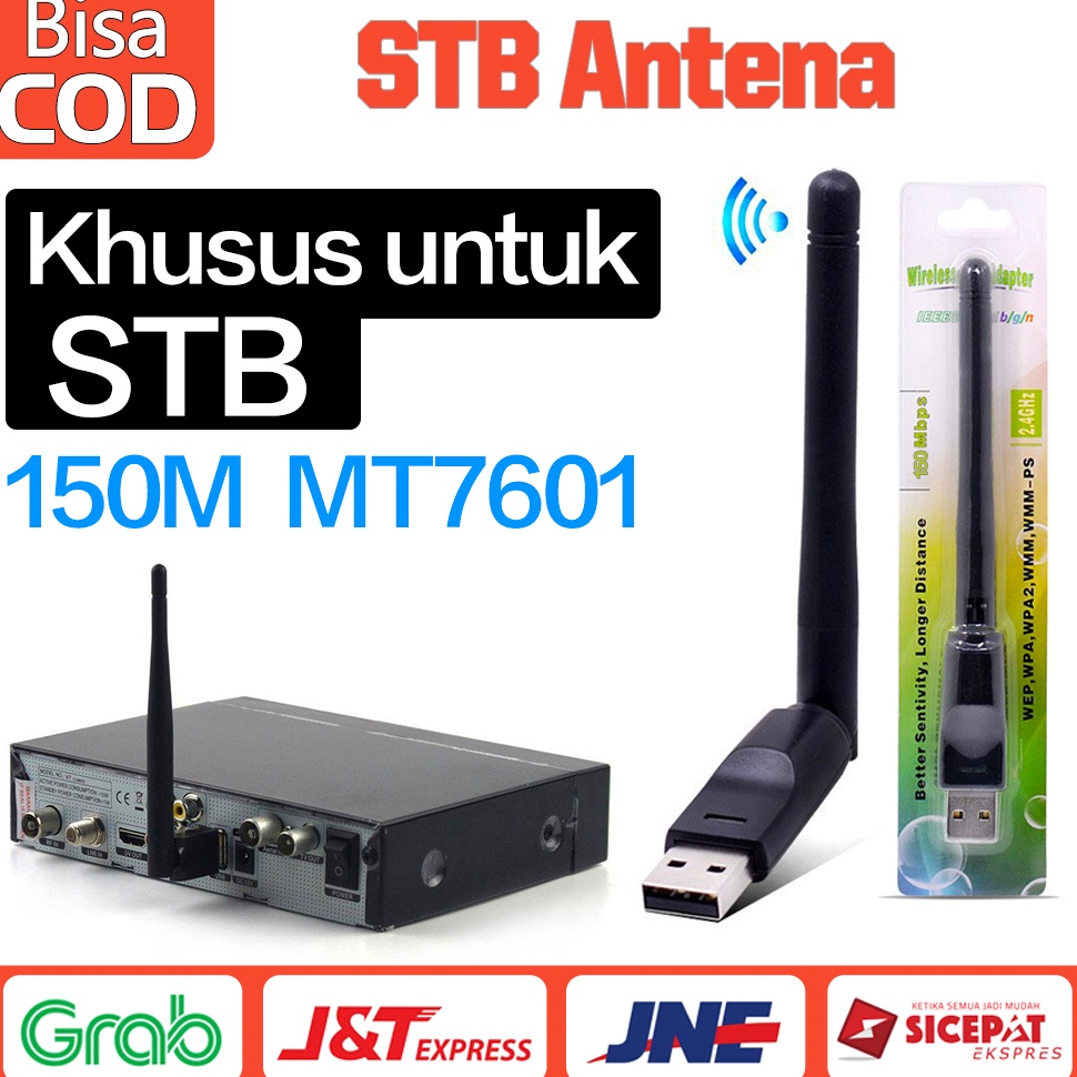 KODE J14J USB Wifi Set Top Box MT761 15M Dongle STB Adapter Antena Wifi PC Laptop