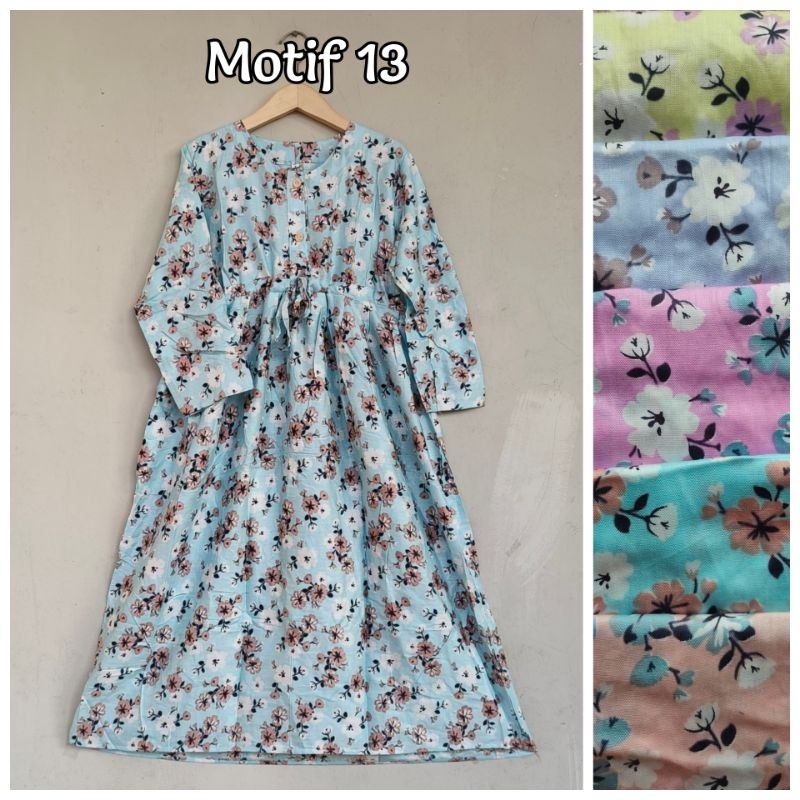 Daster anak serut umur 3 4 5 6 7 8 9 10 11 12 tahun remaja muslim lengan panjang baju gamis harian