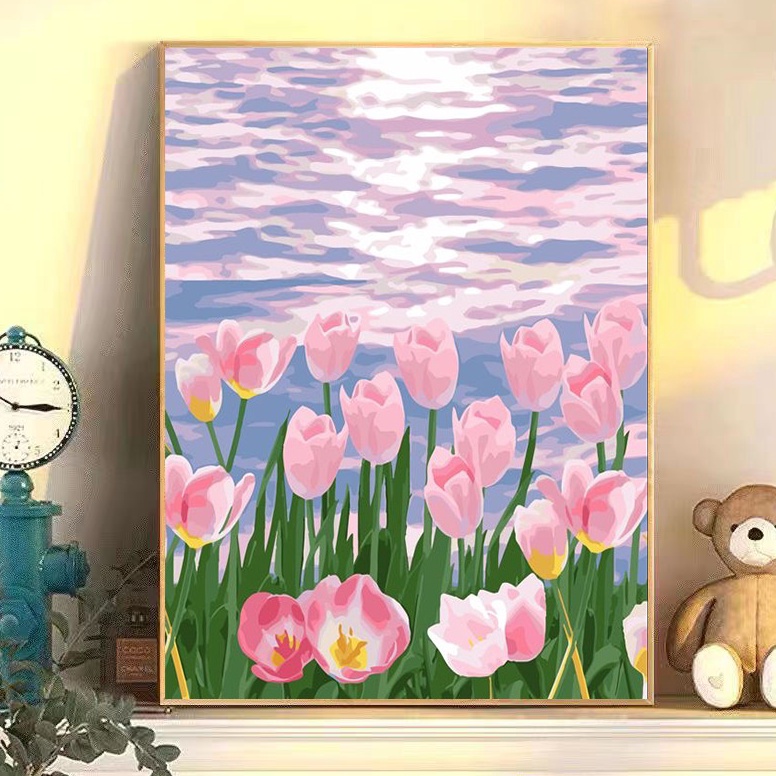 

Paint by Numbers Kit Painting Kit 5x4cm by LukisYuk paint by number painting by number Kanvas Lukis DIY Oil Painting Flower Series Handmade Hanging Painting Rose Filled Coloring Living Room Stress Relief Dcorative Painting 45CM o O6J4
