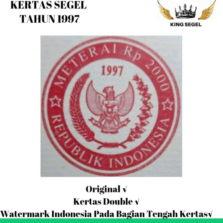 

Kertas Segel Tahun 1997 Double Asli r K2R7